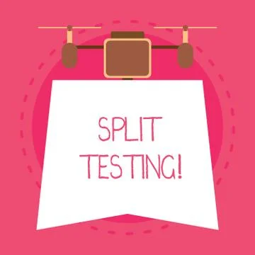 Conceptual hand writing showing Split Testing. Business photo text issuing the Illustrazione stock