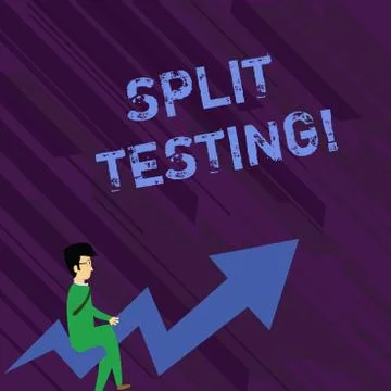 Conceptual hand writing showing Split Testing. Business photo text issuing the Stock Illustration