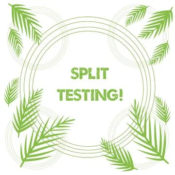 Conceptual hand writing showing Split Testing. Business photo showcasing issuing Stock Illustration