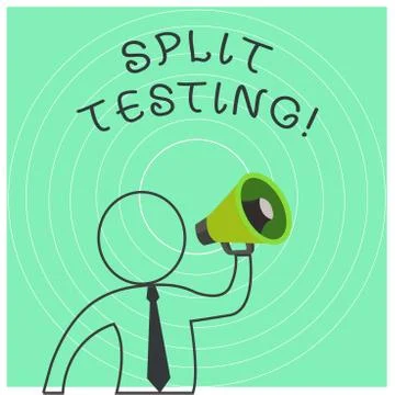Conceptual hand writing showing Split Testing. Business photo text issuing the Stock Illustration