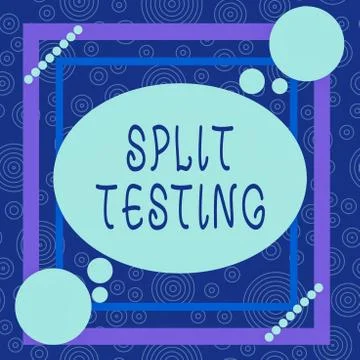 Conceptual hand writing showing Split Testing. Business photo showcasing issuing Stock Illustration