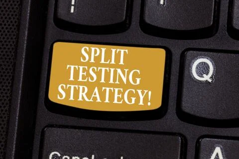 Conceptual hand writing showing Split Testing Strategy. Business photo 스톡 사진
