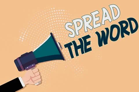 Conceptual hand writing showing Spread The Word. Business photo text share the Stock Illustration