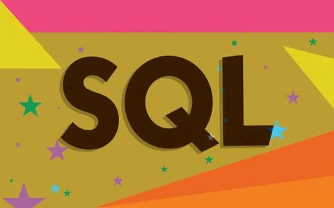 Conceptual hand writing showing Sql. Business photo text A standard computer Stock Illustration