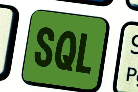 Conceptual hand writing showing Sql. Business photo text A standard computer  Stock Photos