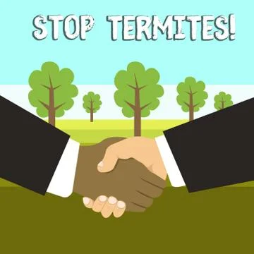 Conceptual hand writing showing Stop Termites. Business photo showcasing prevent Stock Illustration