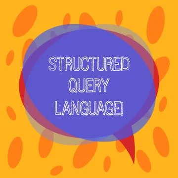 Conceptual hand writing showing Structured Query Language. Business photo text Stock Illustration