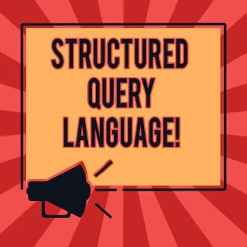 Conceptual hand writing showing Structured Query Language. Business photo text Stock Illustration