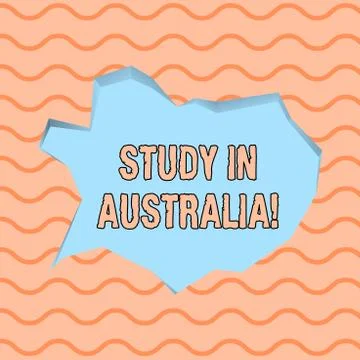 Conceptual hand writing showing Study In Australia. Business photo text going Stock Illustration