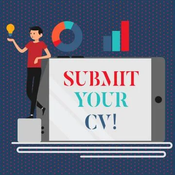 Conceptual hand writing showing Submit Your Cv. Business photo showcasing イラスト素材