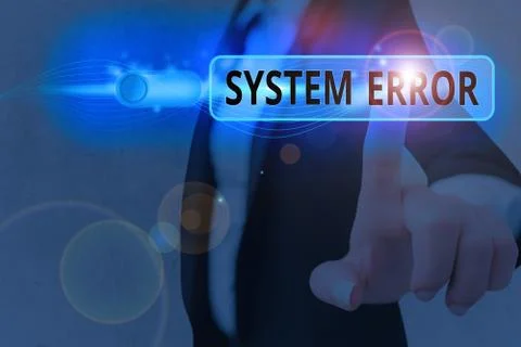 Conceptual hand writing showing System Error. Business photo text instruction 库存照片