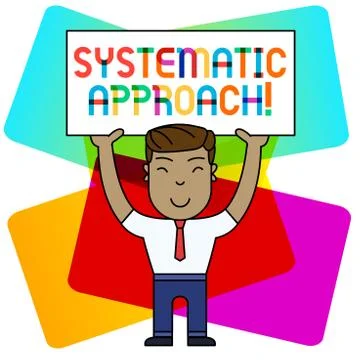 Conceptual hand writing showing Systematic Approach. Business photo showcasing A イラスト素材