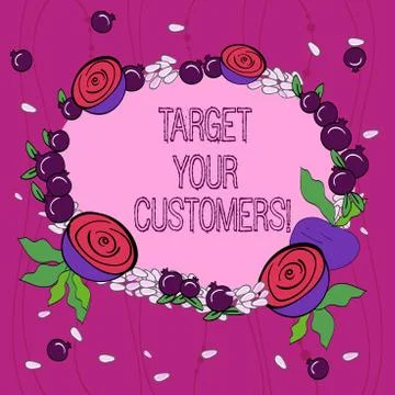 Conceptual hand writing showing Target Your Customers. Business photo showcasing 스톡 일러스트