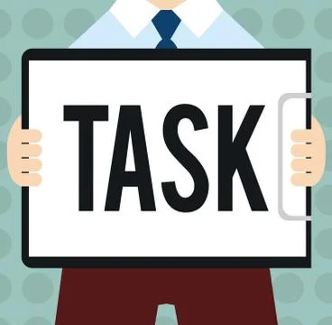 Conceptual hand writing showing Task. Business photo text A piece of work to be イラスト素材