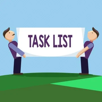Conceptual hand writing showing Task List. Business photo text Planification Stockillustratie