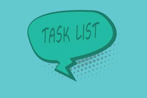Conceptual hand writing showing Task List. Business photo showcasing 스톡 일러스트