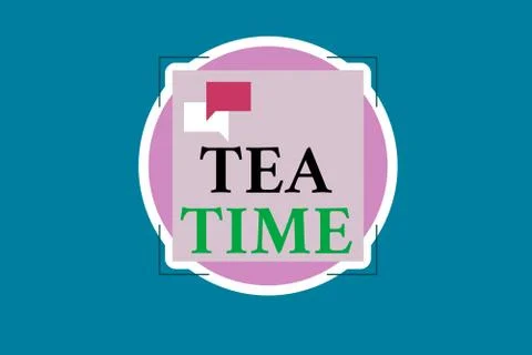 Conceptual hand writing showing Tea Time. Business photo text the time in the Ilustración de archivo