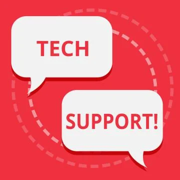 Conceptual hand writing showing Tech Support. Business photo text Help given by 스톡 일러스트