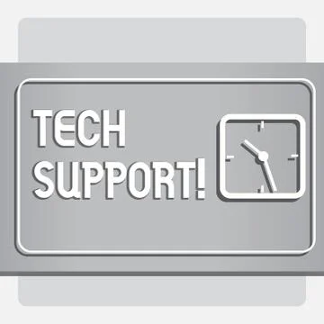 Conceptual hand writing showing Tech Support. Business photo text Help given by Stock Illustration