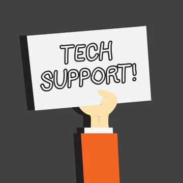 Conceptual hand writing showing Tech Support. Business photo showcasing Help 스톡 일러스트
