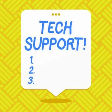 Conceptual hand writing showing Tech Support. Business photo showcasing servi Illustrazione stock