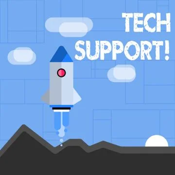 Conceptual hand writing showing Tech Support. Business photo text service by  Stock Illustration