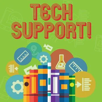 Conceptual hand writing showing Tech Support. Business photo text service by  Illustrazione stock