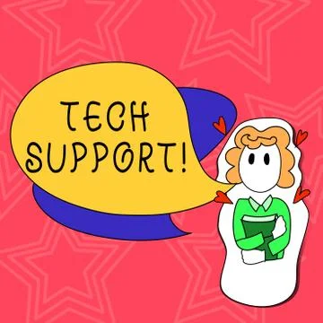 Conceptual hand writing showing Tech Support. Business photo text service by  Illustrazione stock