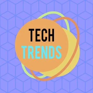 Conceptual hand writing showing Tech Trends. Business photo text technology that イラスト素材