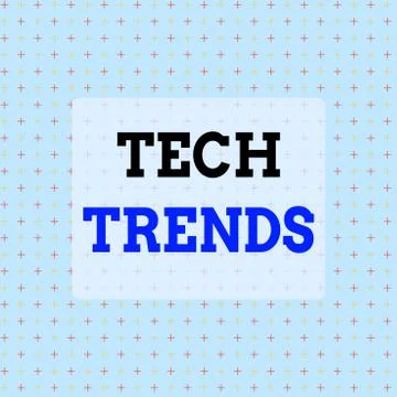 Conceptual hand writing showing Tech Trends. Business photo text technology that イラスト素材