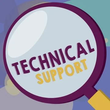 Conceptual hand writing showing Technical Support. Business photo text Repair Illustrazione stock