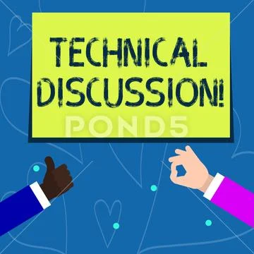 Conceptual hand writing showing Technical Discussion. Business photo showcasing Stock Illustration