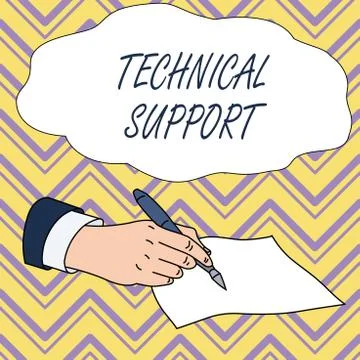 Conceptual hand writing showing Technical Support. Business photo text Repair イラスト素材