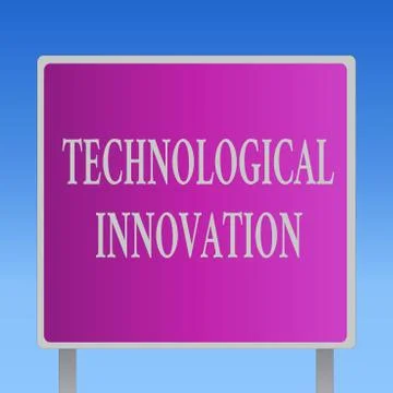 Conceptual hand writing showing Technological Innovation. Business photo text Stockillustratie