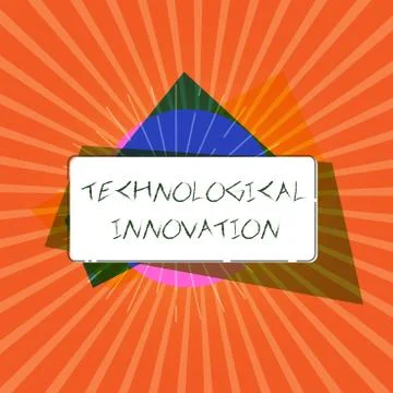Conceptual hand writing showing Technological Innovation. Business photo 库存插图