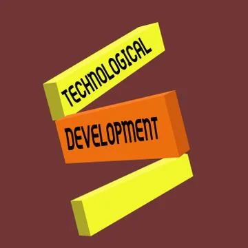 Conceptual hand writing showing Technological Development. Business photo text Stock Illustration