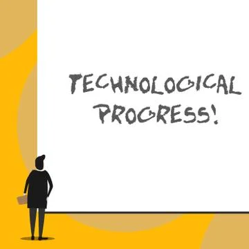 Conceptual hand writing showing Technological Progress. Business photo Stock Illustration