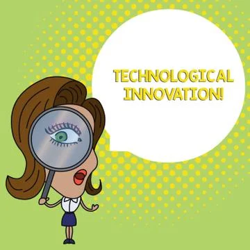 Conceptual hand writing showing Technological Innovation. Business photo text Stockillustratie