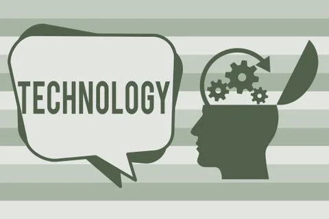 Conceptual hand writing showing Technology. Business photo text Application of Stock Illustration