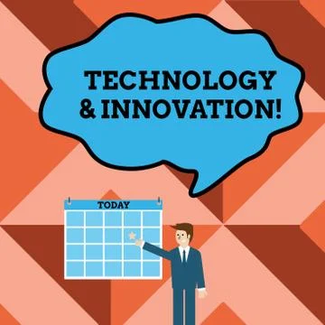 Conceptual hand writing showing Technology And Innovation. Business photo text Illustrazione stock