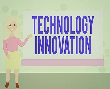 Conceptual hand writing showing Technology Innovation. Business photo showcasing Ilustração Stock