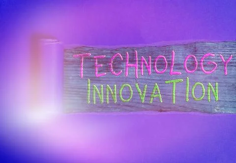 Conceptual hand writing showing Technology Innovation. Business photo text 스톡 사진