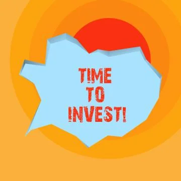 Conceptual hand writing showing Time To Invest. Business photo showcasing Stockillustratie