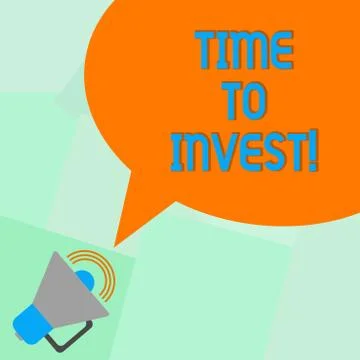 Conceptual hand writing showing Time To Invest. Business photo showcasing Stock Illustration