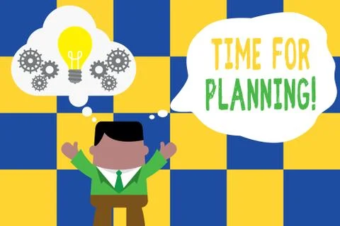 Conceptual hand writing showing Time For Planning. Business photo showcasing Stock Illustration