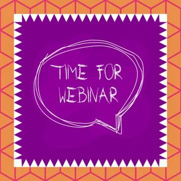 Conceptual hand writing showing Time For Webinar. Business photo text seminar Stock Illustration