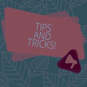 Conceptual hand writing showing Tips And Tricks. Business photo text Steps Life Stock Illustration
