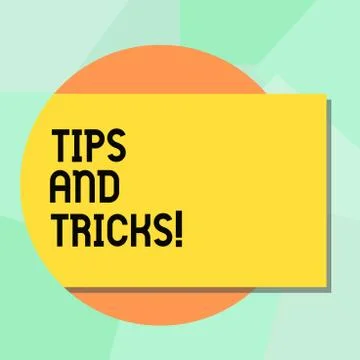Conceptual hand writing showing Tips And Tricks. Business photo showcasing Steps Stock Illustration