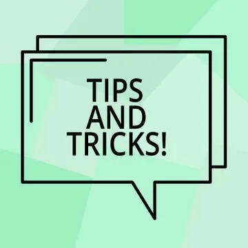 Conceptual hand writing showing Tips And Tricks. Business photo text Steps Life Stock Illustration