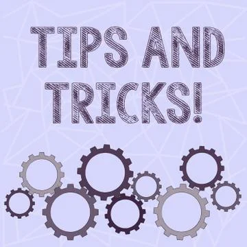 Conceptual hand writing showing Tips And Tricks. Business photo text means pi 스톡 일러스트